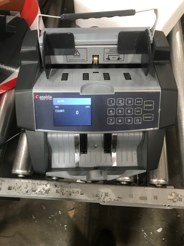 Photo 2 of Cassida 6600 UV/MG – USA Business Grade Money Counter with UV/MG/IR Counterfeit Detection – Top Loading Bill Counting Machine w/ ValuCount™, Add and Batch Modes – Fast Counting Speed 1,400 Notes/Min UV/MG Counterfeit Detection Machine