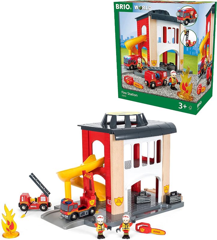 Photo 4 of BRIO World - 33833 Central Fire Station | 12 Piece Toy for Kids with Fire Truck and Accessories for Kids Ages 3 and Up
BRIO Parking Garage- 33204