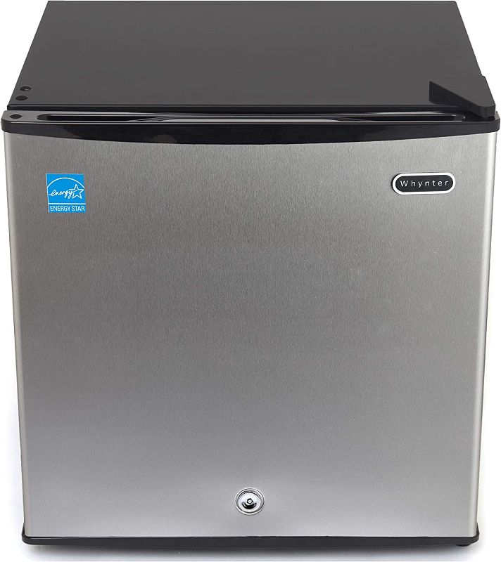 Photo 1 of **DOES NOT FUNCTION**Whynter CUF-112SS Mini, 1.1 Cubic Foot Energy Star Rated Small Upright Freezer with Lock, Stainless Steel
