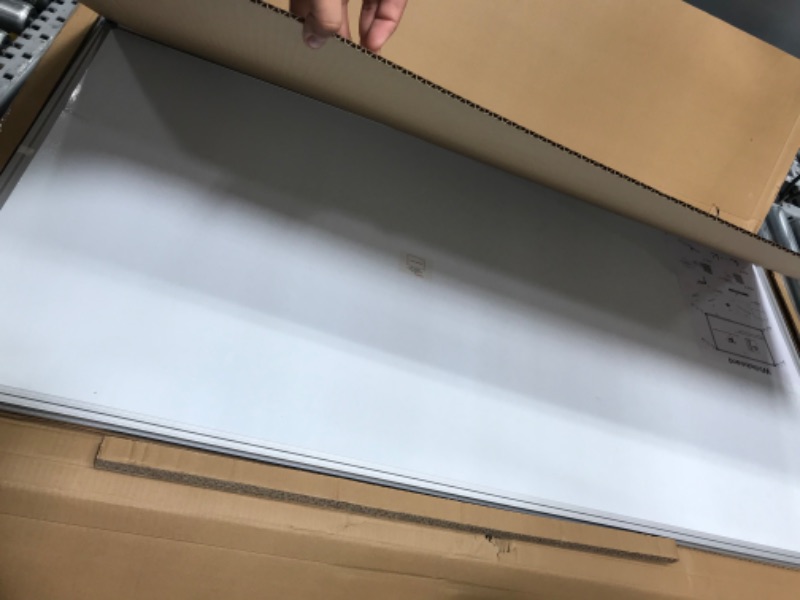 Photo 1 of DexBoard Magnetic White Board | Dry Erase Board with Pen Tray|Wall-Mounted Aluminum Message Presentation Whiteboard for Office & Class Teachers (48" x 24")