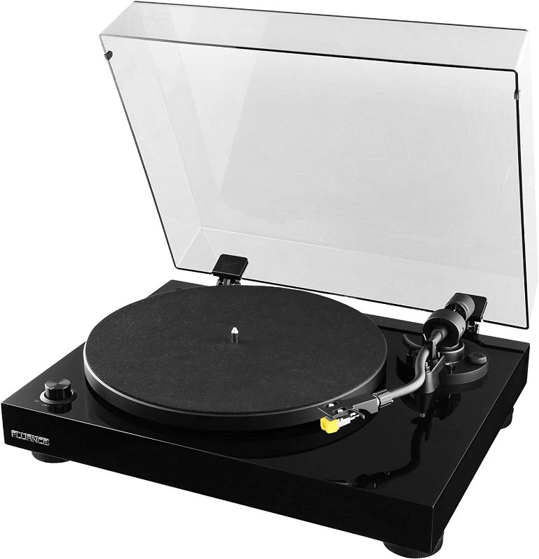 Photo 1 of Fluance RT80 Classic High Fidelity Vinyl Turntable Record Player with Audio Technica AT91 Cartridge, Belt Drive, Built-in Preamp, Adjustable Counterweight, Solid Wood Plinth - Piano Black
