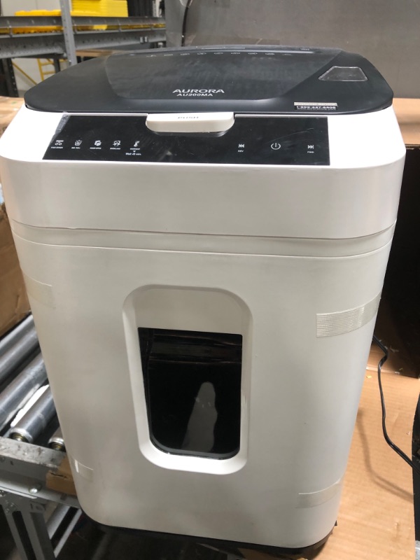 Photo 2 of Aurora Commercial Grade 200-Sheet Auto Feed High Security Micro-Cut Paper Shredder/ 60 Minutes/ Security Level P-5 200-Sheet AutoFeed MicroCut MicroCut