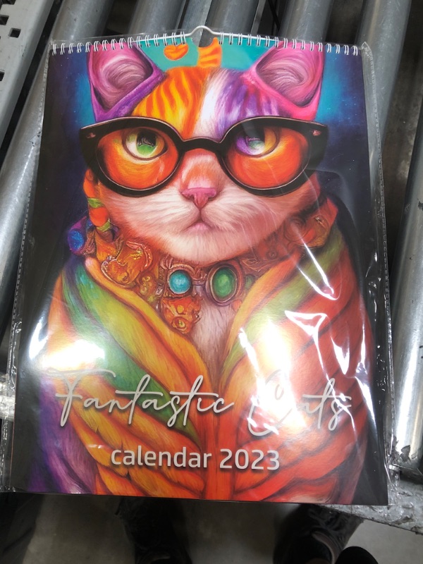 Photo 2 of Fantastic Cats Wall Calendar 2023-11.8" x 15.7" Large Hanging Wall Calendar, 12 Months Colourful Cats, Hick & Sturdy Glossy Paper, Wall Hanging Decor Art Calendar for Home & Office