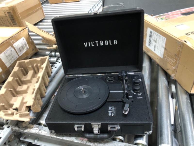 Photo 2 of missing power source***Victrola VSC-500BTC-BLK Vinyl Suitcase Record Player (Black) 