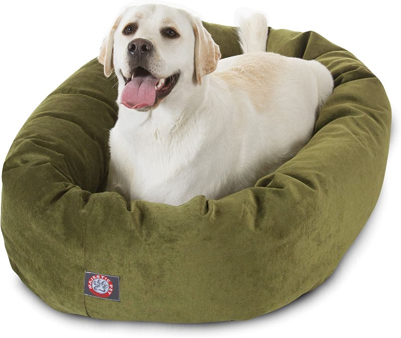 Photo 1 of 40 inch Fern Villa Collection Micro Velvet Bagel Dog Bed By Majestic Pet Products
