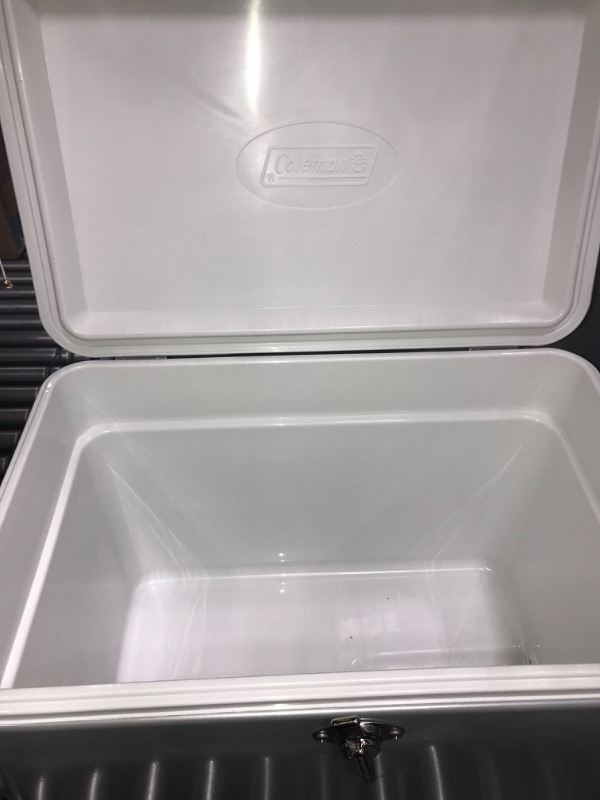 Photo 2 of Coleman Cooler | Steel-Belted Cooler Keeps Ice Up to 4 Days | 54-Quart Cooler for Camping, BBQs, Tailgating & Outdoor Activities Silver