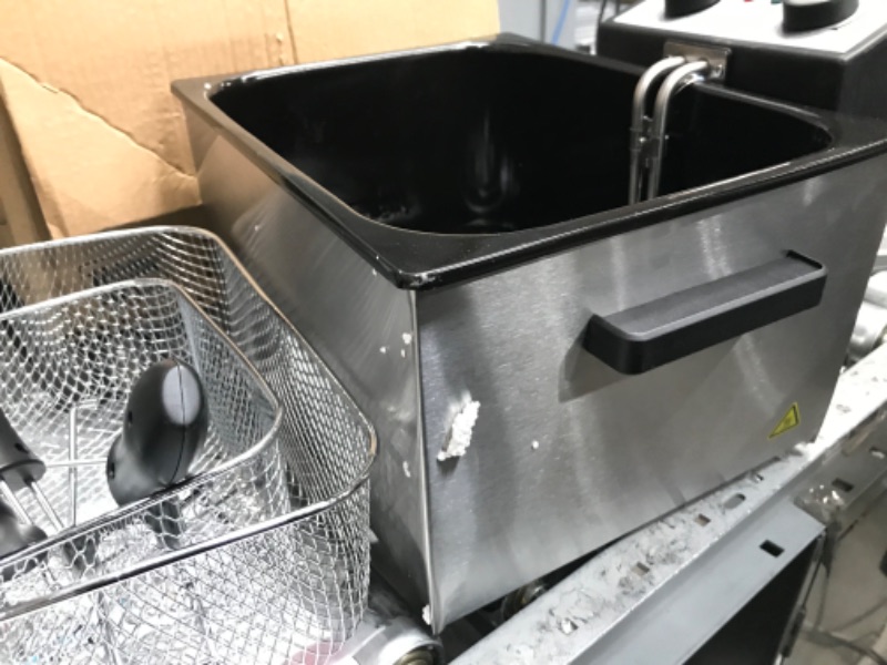 Photo 3 of **INCOMPLETE**Secura Electric Deep Fryer 1800W-Watt Large 4.0L/4.2Qt Professional Grade Stainless Steel with Triple Basket and Timer