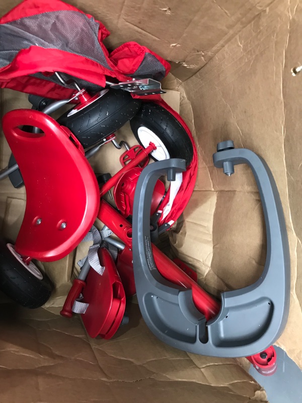 Photo 3 of **MISSING PARTS**Radio Flyer Ultimate All-Terrain Stroll 'N Trike, Kids and Toddler Tricycle, Red Toddler Bike, For Ages 9 Months - 5 Years Air Tire Ultimate