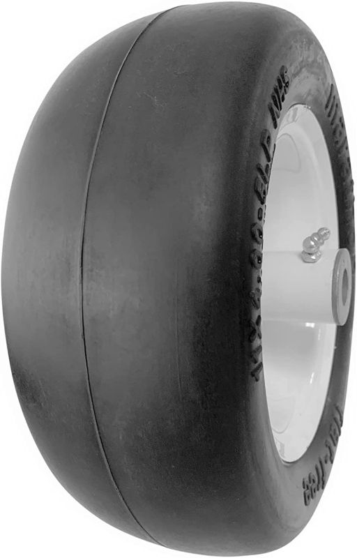 Photo 1 of 
1 Pair***Marathon 11x4.00-5" Flat Free Lawnmower Tire on Wheel, 5" Centered Hub, 3/4" Bushings
Size:11x4.00-5
Color:5" hub, 3/4" Bushings