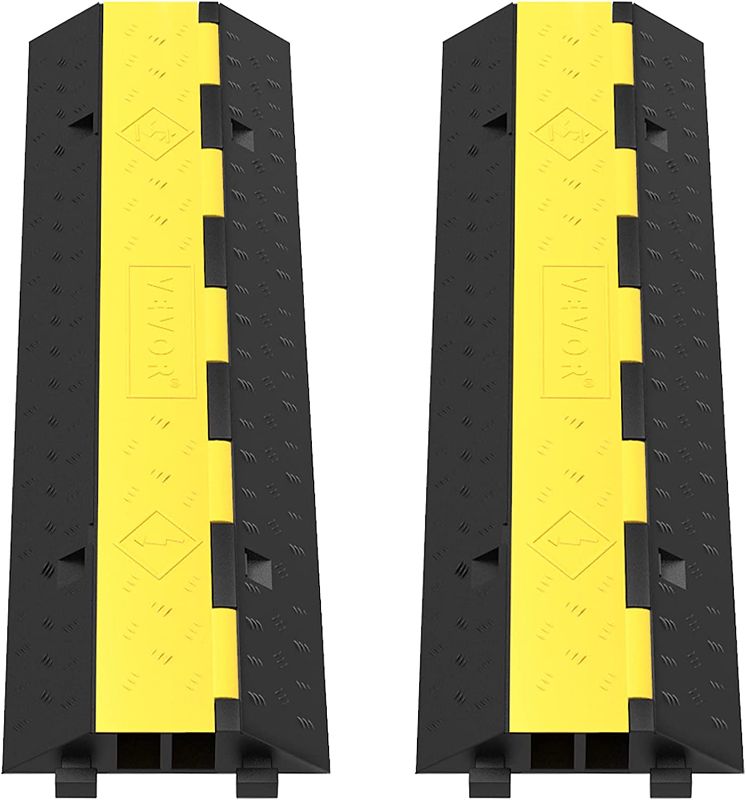 Photo 1 of 
VEVOR Cable Protector Ramp, 2 Packs 2 Channels Speed Bump Hump, Heavy Duty 11000 LBS/ 5 Ton Loading Rubber Modular Speed Bump, Protective Wire Cord Ramp...
Size:2 Pcs
Pattern Name:Ramp