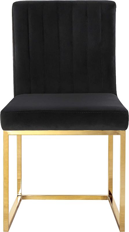 Photo 1 of 
Meridian Furniture Giselle Collection Modern | Contemporary Velvet Upholstered Dining Chair with Durable Metal Base, 
