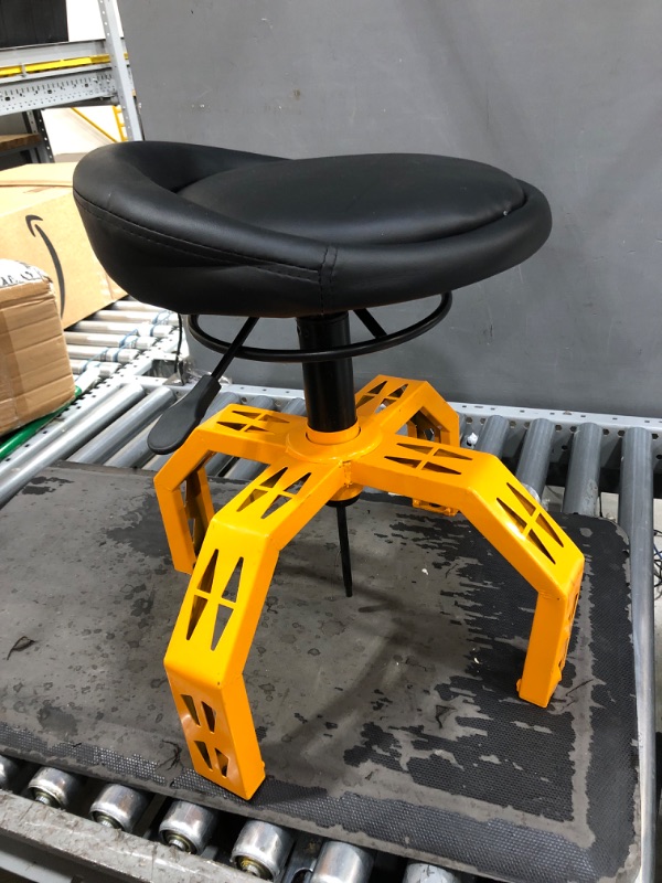 Photo 1 of 
VEVOR Rolling Garage Stool, 300LBS Capacity, Adjustable Height from 24 in to 28.7 in, Mechanic Seat with 360-degree Swivel Wheels and Tool Tray,