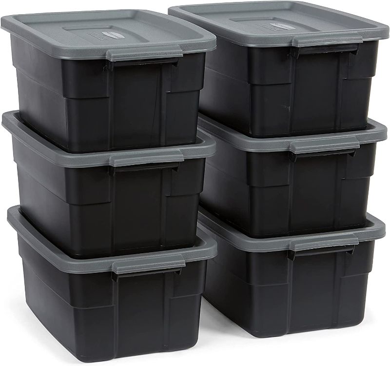 Photo 1 of 
Photo Reference Only--Clear****Rubbermaid Roughneck? 3 Gallon Storage Totes, Pack of 6, Durable Stackable Storage Containers with Lids, Nestable Plastic Storage Bins for Accessories,...