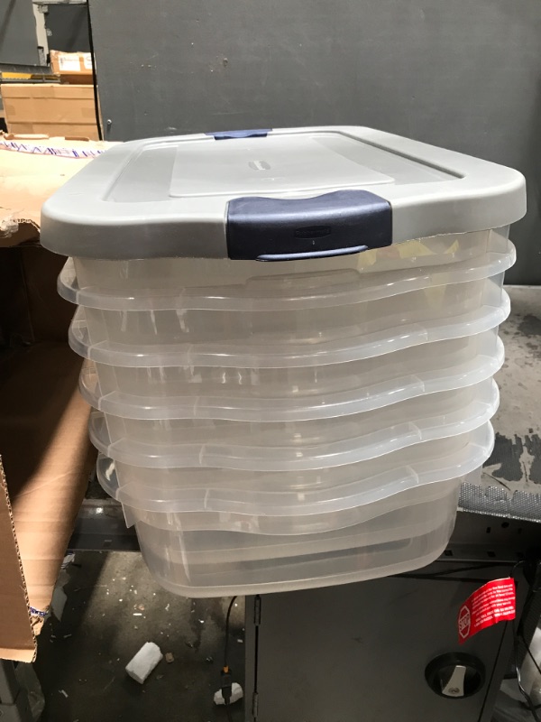 Photo 2 of 
Photo Reference Only--Clear****Rubbermaid Roughneck? 3 Gallon Storage Totes, Pack of 6, Durable Stackable Storage Containers with Lids, Nestable Plastic Storage Bins for Accessories,...