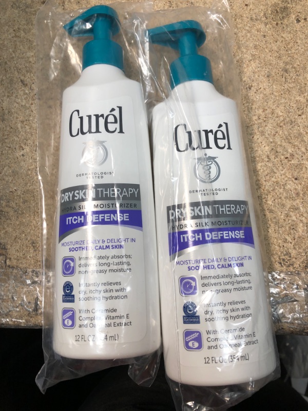 Photo 2 of 2 of- Curel Extra Dry Skin Therapy Lotion, , Body and Hand Moisturizer, Hydra Silk Hydration with Advanced Ceramide Complex, with Aloe Water, 12 Ounce 12 Ounce Dry Skin Therapy Itch Defense