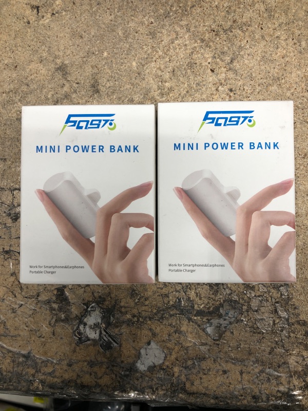 Photo 2 of 2-Pack Be Fox Mini on The go Phone Charger - Powerfull Compact Smartphone Battery (3300mAh) - Wireless Portable Power Bank for iPhone 13,12/12 SE, 11, X/XR, 8/8 Plus (Black)