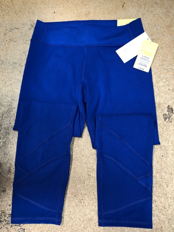 Photo 1 of all in motion mesh pieced crop pants - Blue Size L (10/12) 