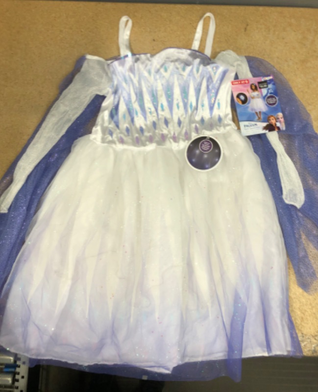 Photo 1 of Frozen Snow Queen Elsa Deluxe Child Costume. Lights Up! Size 7+