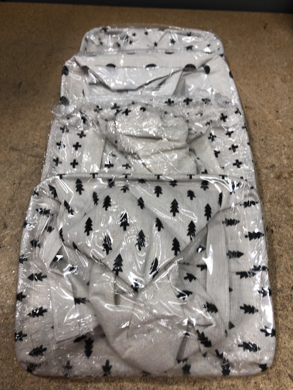 Photo 1 of 4 Pack Small Storage Baskets, White & Black with Pine Tree, Star, Cross, & Dot design. 