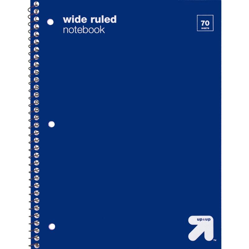 Photo 1 of pack of 15- Wide Ruled 1 Subject Flexible Plastic Cover Spiral Notebook - up & up™

