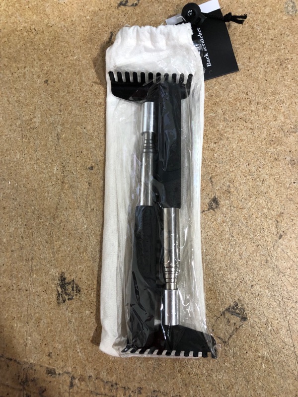 Photo 1 of 2 Pack Back Scratcher for Men Women,Portable Extendable Stainless Steel Telescoping Back Scratchers Oversized and Normal Size with Carrying Bag(2pack)