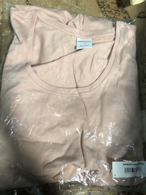 Photo 2 of Amazon Essentials Women's Studio Terry Fleece Jumpsuit size medium Light Pink