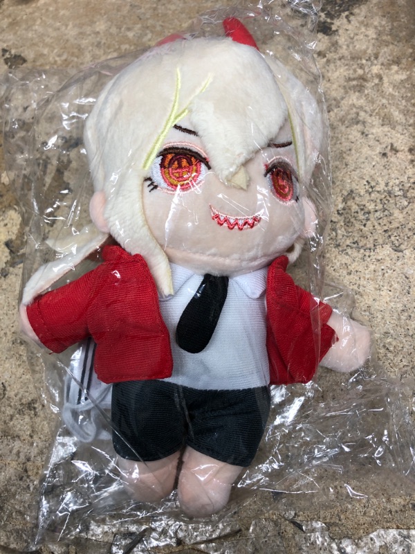 Photo 1 of AMNPOLEN Anime Plush Doll Toy Power/Hayakawa/Denji Stuffed Plushies Figure Gift Cushion Decoration Halloween Cosplay Props for Kid Fans (Power) Power 20cm/7.87inch
