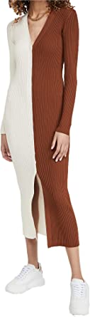 Photo 1 of ALENDA DANMOS Womens Deep V Neck Button Down Long Knit Cardigan Outerwear Bodycon Long Sleeves Sweater Maxi Dress Size Small
