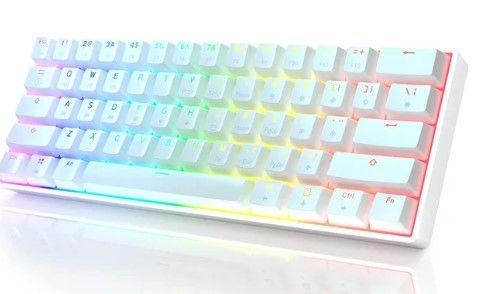 Photo 1 of HK GAMING GK61 Mechanical Gaming Keyboard - 61 Keys Multi Color RGB Illuminated LED Backlit Wired Programmable for PC/Mac Gamer Tactile