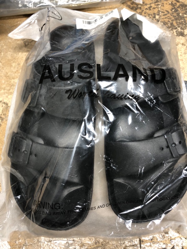 Photo 2 of AUSLAND Comfort Slides with Adjustable Double Buckle Footbed Sandals 9.5