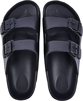 Photo 1 of AUSLAND Comfort Slides with Adjustable Double Buckle Footbed Sandals 9.5