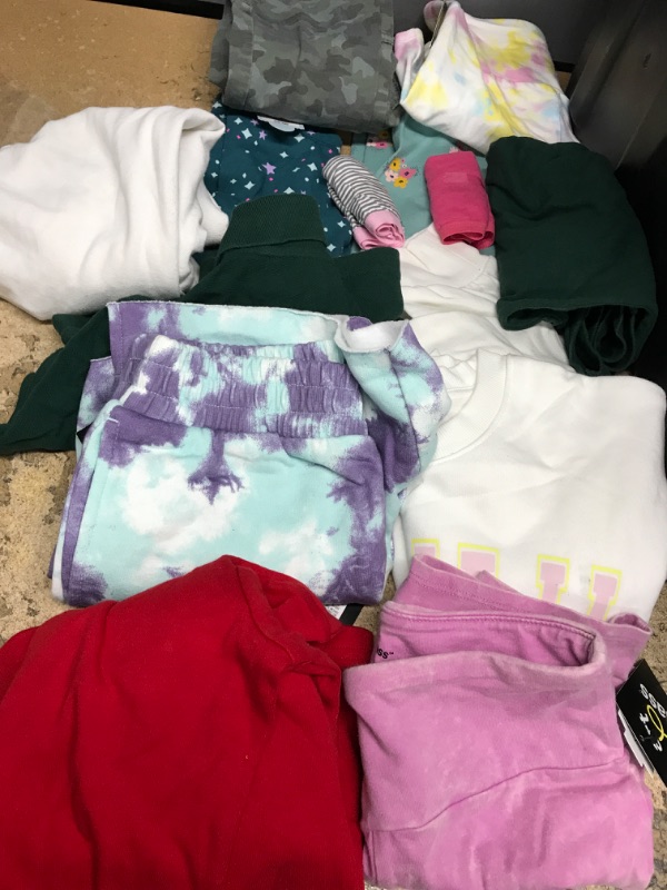 Photo 1 of Bundle of 10- assorted kids clothing (sizes, color, styles vary) 18months, 5t, 7/8