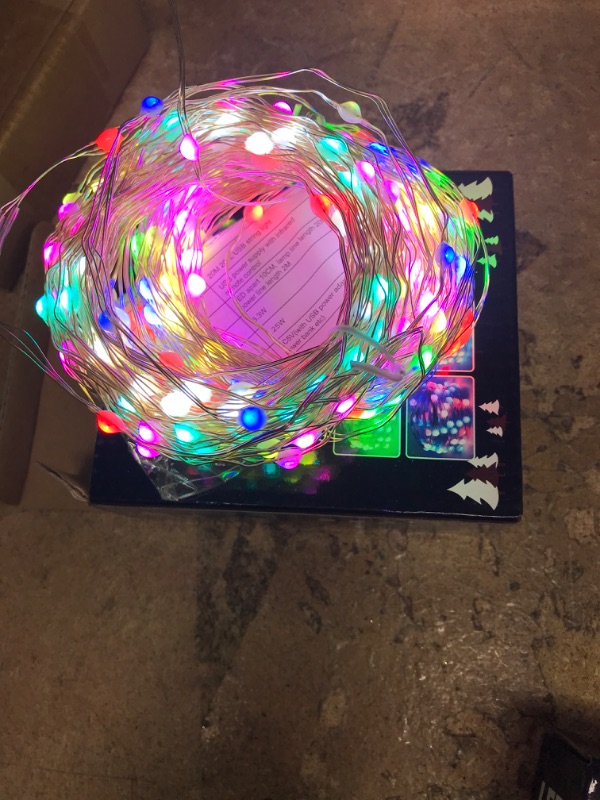 Photo 1 of 16 Lighting Colors Fairy String Lights, 200 LED Waterproof 66 Feet Silver Wire USB Firefly Twinkle Light with Timer Remote for Bedroom Wedding Party Camping Decor 66ft