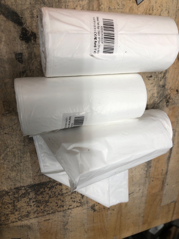 Photo 1 of (BUNDLE OF THREE) Waikas Kitchen Trash Bags 13 Gallon, 30 Counts, 60cm*70cm, 11.2g/pcs, Unscented, White 13 Gallon White