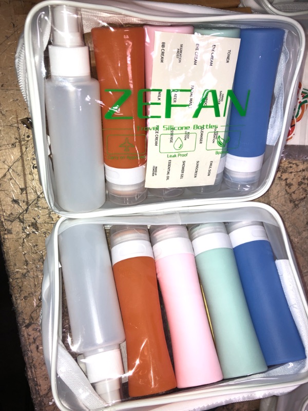 Photo 2 of (BUNDLE OF TWO) ZEFAN Travel Bottles Set, 3oz Leak Proof Refillable Silicone Travel Bottles Kit, Travel Accessories Toiletries Set,Perfect for Shampoo Conditioner Lotion Body Wash (3oz/80ml, Macaroon colours) 2.7oz/80ml Macaroon colours