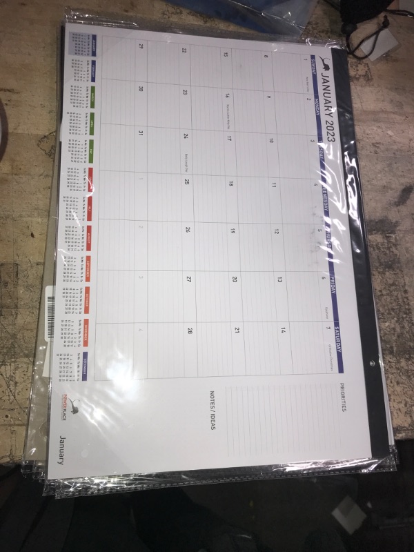Photo 2 of Desk Calendar 2023 – Large Desk Pad & Wall Calendar for Home, School, and Office - 17" x 12" Monthly Planner Refills Runs Through December 2023 Large White