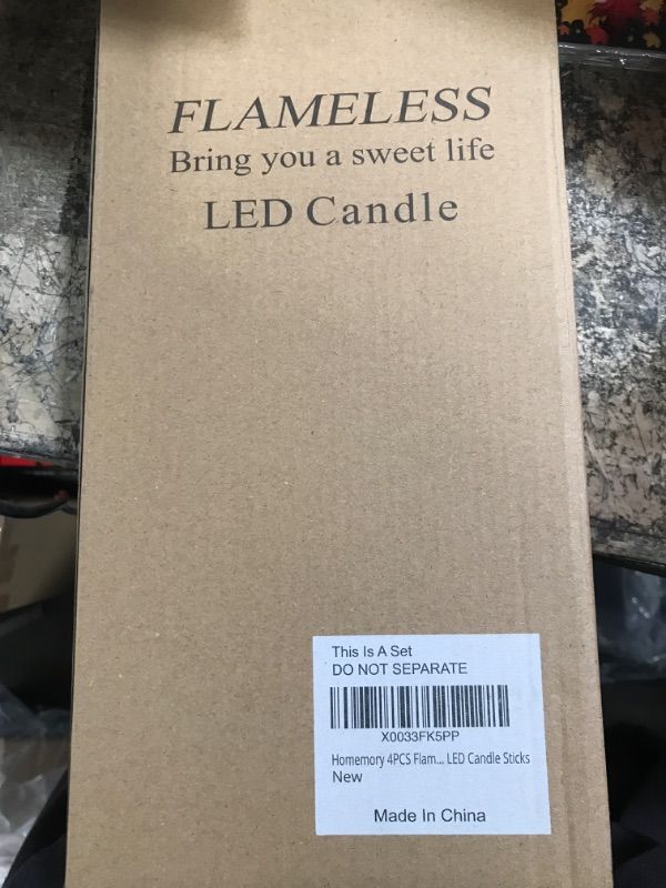 Photo 3 of (BATTERIES NOT INCLUDED) Homemory White Flameless Taper Candles WITH TWO REMOTES, 9.5 inches Real Wax Moving Wicks LED Candlesticks Battery Operated, 4 Pcs Flickering Window Candles with Dancing Flame for Wedding Fireplace