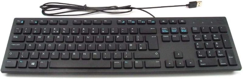 Photo 1 of Dell Wired Keyboard - Black KB216 (580-ADMT)
