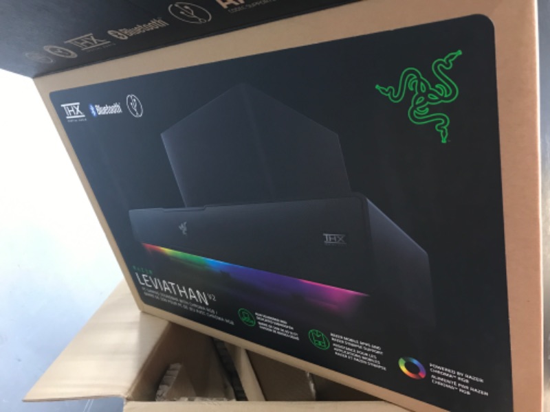 Photo 6 of Razer Leviathan V2: Multi-Driver PC Gaming Soundbar with Subwoofer - THX Spatial Audio - Compact Design - Chroma RGB - Bluetooth 5.2 - for PC, Desktop/Laptop, Smartphones, Tablets & Nintendo Switch