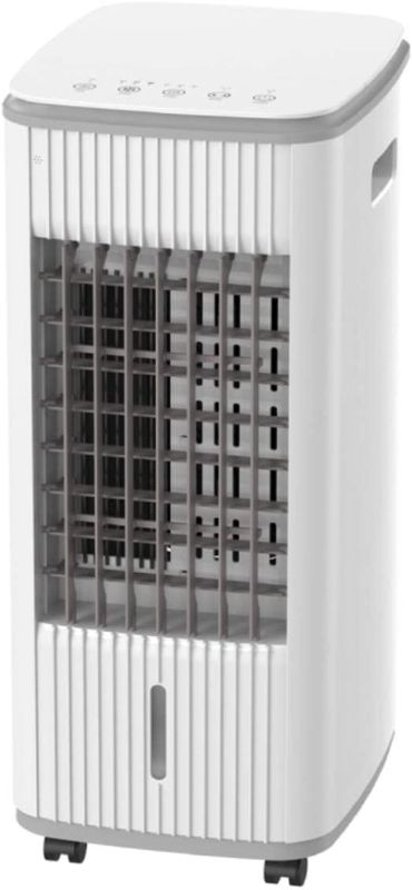 Photo 1 of 3-IN-1 Evaporative Air Cooler, Portable Air Conditioner w/Cooling/Humidify, Cooling Tower Fan with Remote, 70° Oscillation & 7H Timer Swamp Cooler, Windowless Evaporative Cooler for Room, Ice Pack
