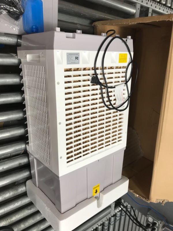 Photo 1 of 3-IN-1 Evaporative Air Cooler, Portable Air Conditioner w/Cooling/Humidify, Cooling Tower Fan with Remote, 70° Oscillation & 7H Timer Swamp Cooler, Windowless Evaporative Cooler for Room, Ice Pack
