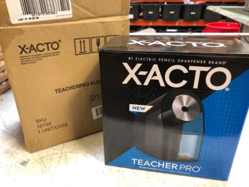 Photo 3 of X-Acto® TeacherPro® Classroom Electric Pencil Sharpener, Blue Black