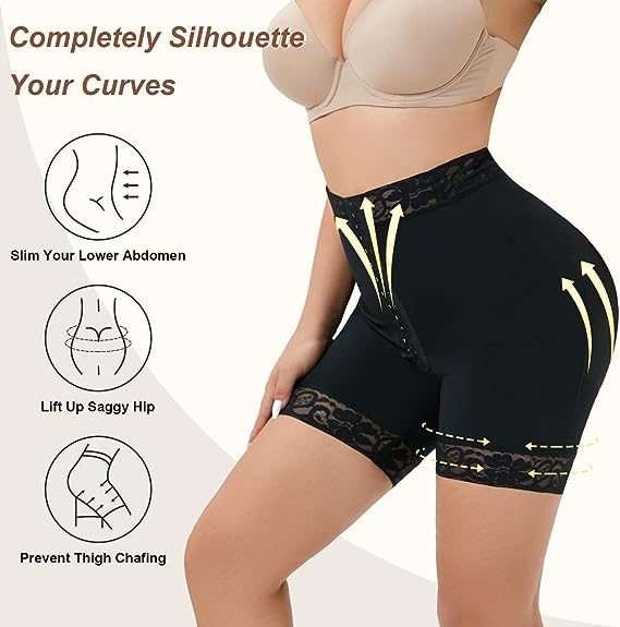 Photo 1 of Butt Lifter Panties Body Shaper for Women Tummy Control Shapewear Strapless Fajas Shorts Butt Lifting Boyshorts, SIZDE XS 