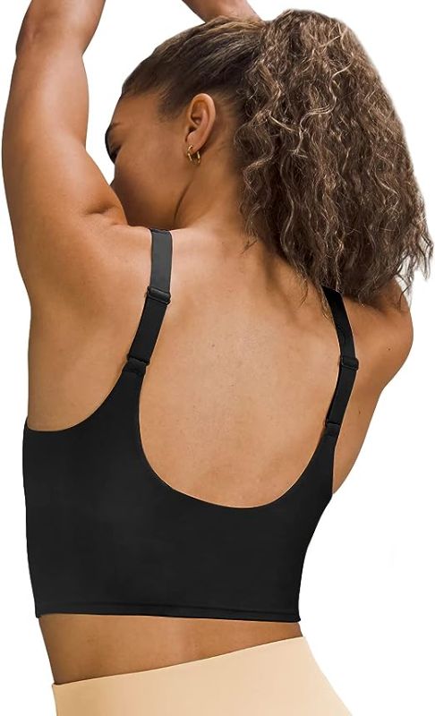 Photo 1 of AB-Eleven Sports Bras for Women-V Neck Workout Tops for Women-Align Adjustable Tank Removable Padded Yoga Longline Crop Top, SIZE L 