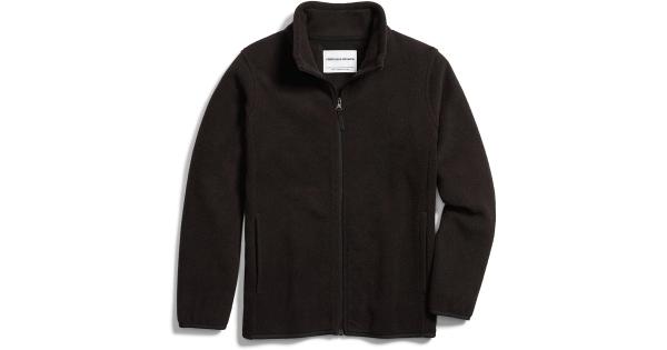 Photo 1 of Essentials Little Boy's Full-Zip Polar Fleece Jacket, Black, Small