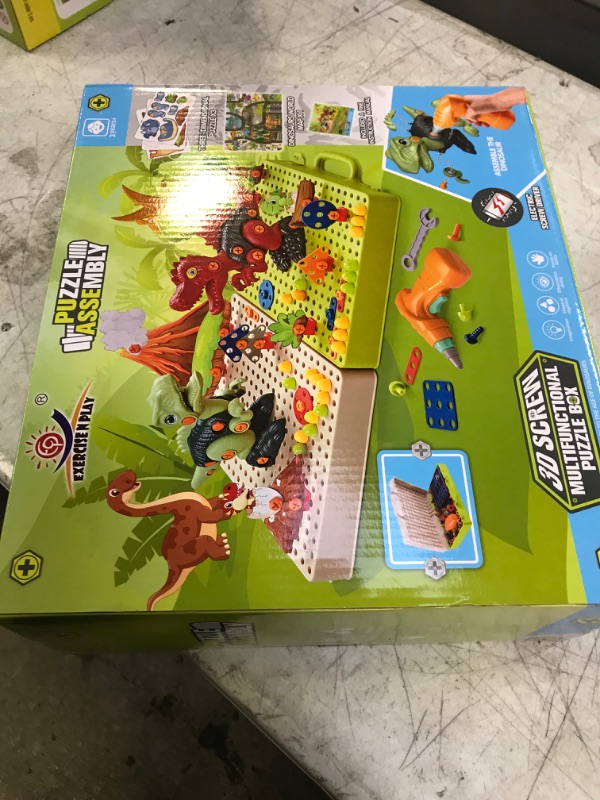 Photo 2 of Dinosaur Take Apart Toys with Electric Drill for Kids, Dinosaur Toys for Kids 3-5, Dinosaurs Building Construction Toy Set Educational Learning STEM Toys Gift for 3 4 5 6 7 Year Old Boys & Girls