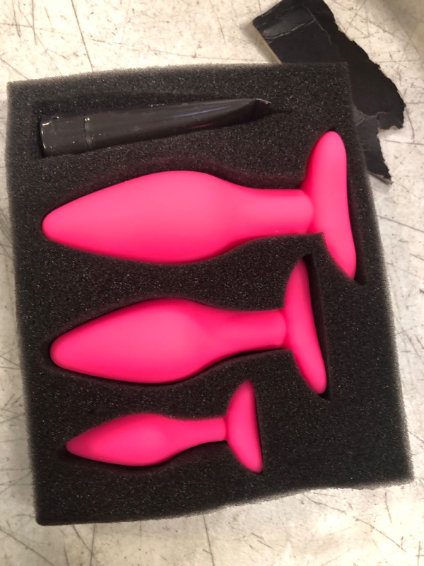 Photo 2 of 3 Sizes Silicone Butt Plug Anal Trainer Kit,HISIONLEE Adult Sex Toys Cone Design Anal Plugs Sexy Toys for Men,Women Couples,Beginners to Advanced Users