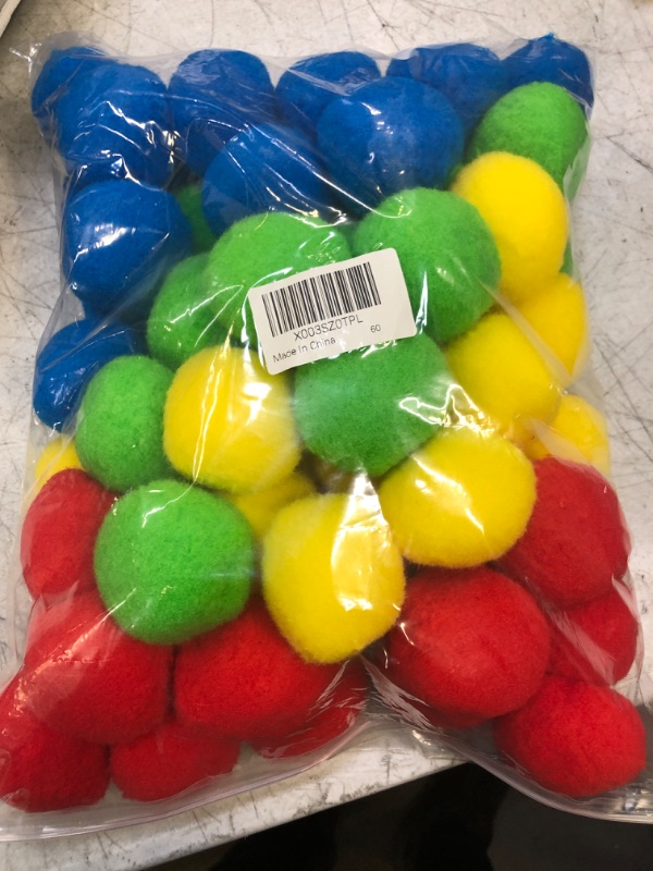 Photo 2 of 60 Pack Outdoor Soft Cotton Water Soaker Balls Toys for Teens Reusable Water Balloons,Beach Balls for Backyard Water Fights- Kids Summer Parties Play Pool Balls