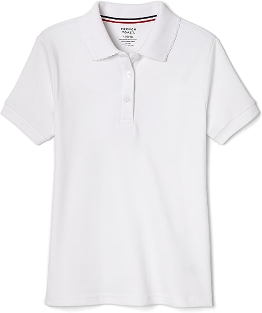 Photo 1 of French Toast Girls' Short Sleeve Picot Collar Polo School Uniform Shirt (Standard and Plus) - 4T
