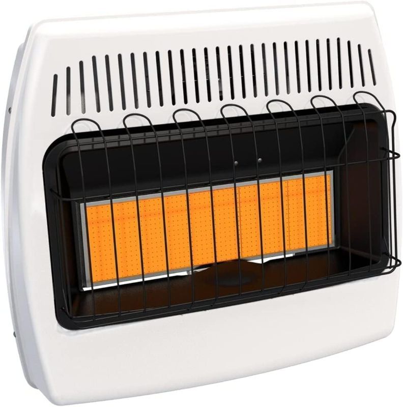 Photo 1 of 30,000 BTU Natural Gas/Propane Wall Heater for Indoor Use - Dual Fuel, Vent-Free
